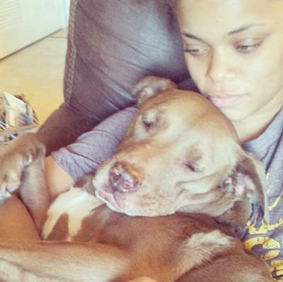 Andra and her dog Lucia (from instagram @andradaymusic)