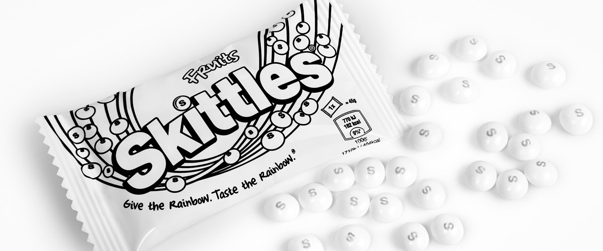 Skittles Gave Up the Rainbow for LGBT Month in London